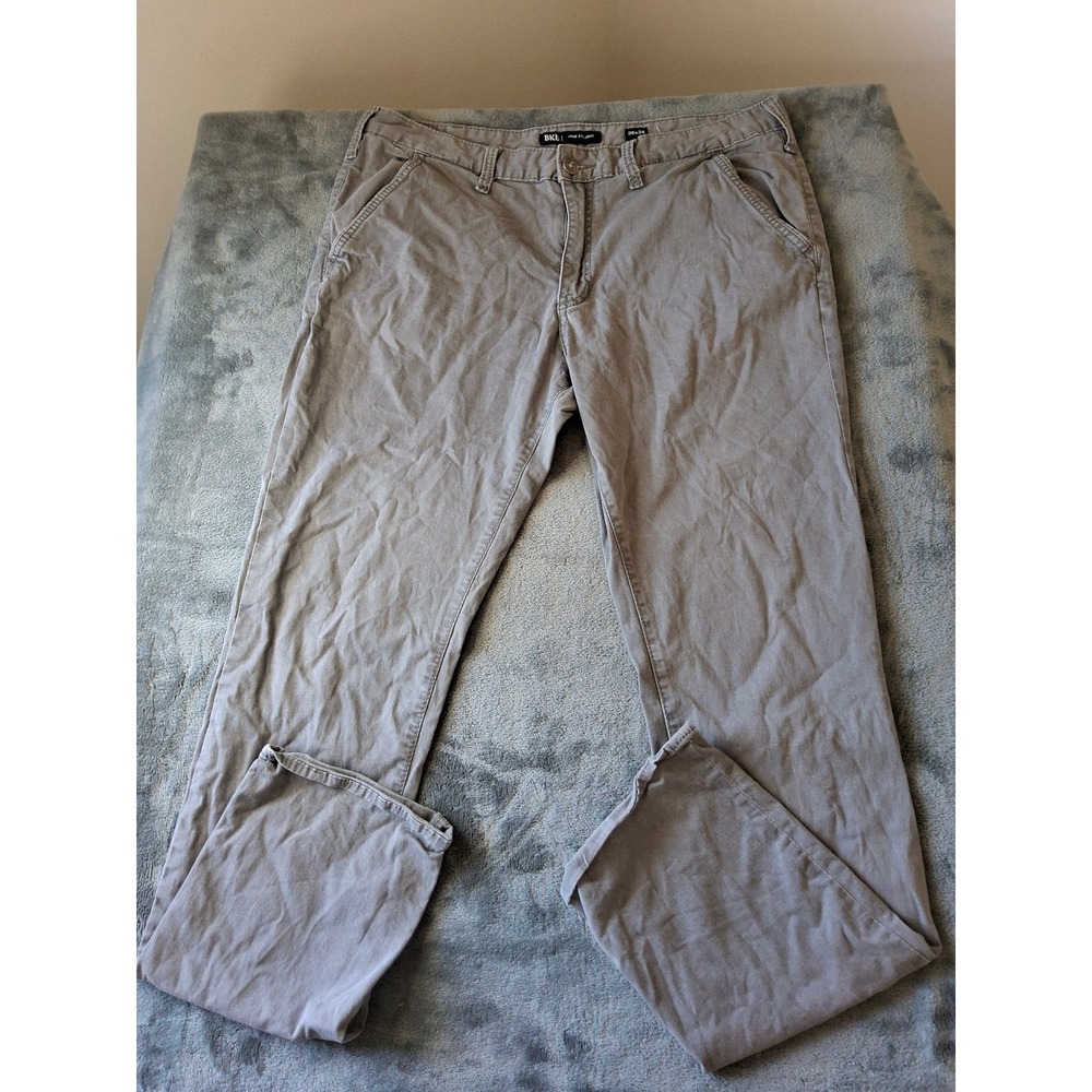 BKE Jake Straight Mens Gray Chino Pants 38x34 Cotton Stretch Slacks